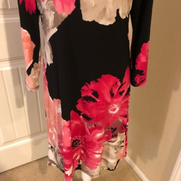 ❤️HostPick💚Calvin Klein floral pink and black floral small dress - Picture 4 of 7